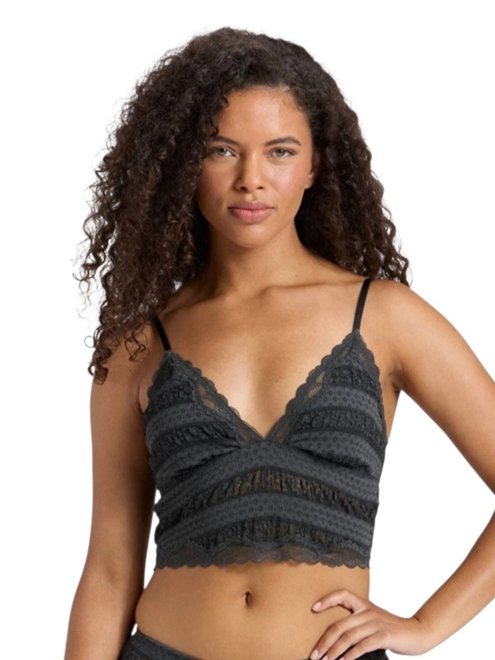 wild fable Slate Gray Lace V-Neck Bralette Size M